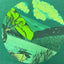 Green Island Land Sketch Short-sleeve T in Emerald