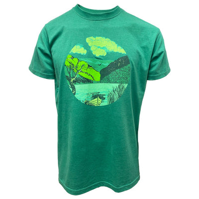 Green Island Land Sketch Short-sleeve T in Emerald