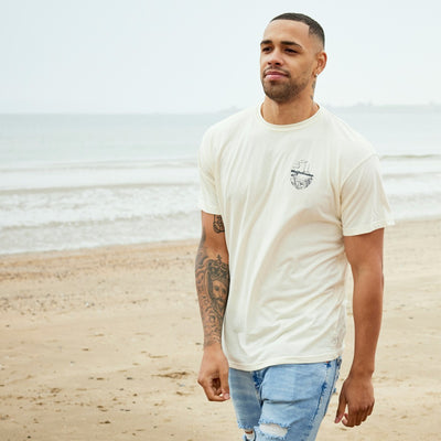 Green Island Poolbeg Sketch Short-sleeve T in Cream