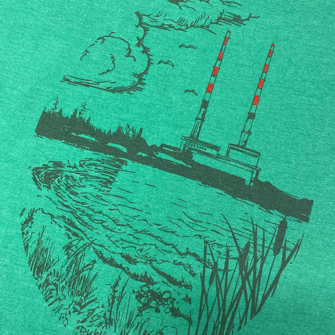 Green Island Poolbeg Sketch Short-sleeve T in Emerald