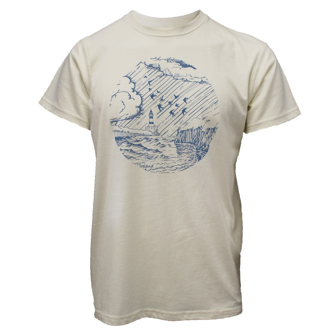 Green Island Light House Sketch Short-sleeve T in Cream