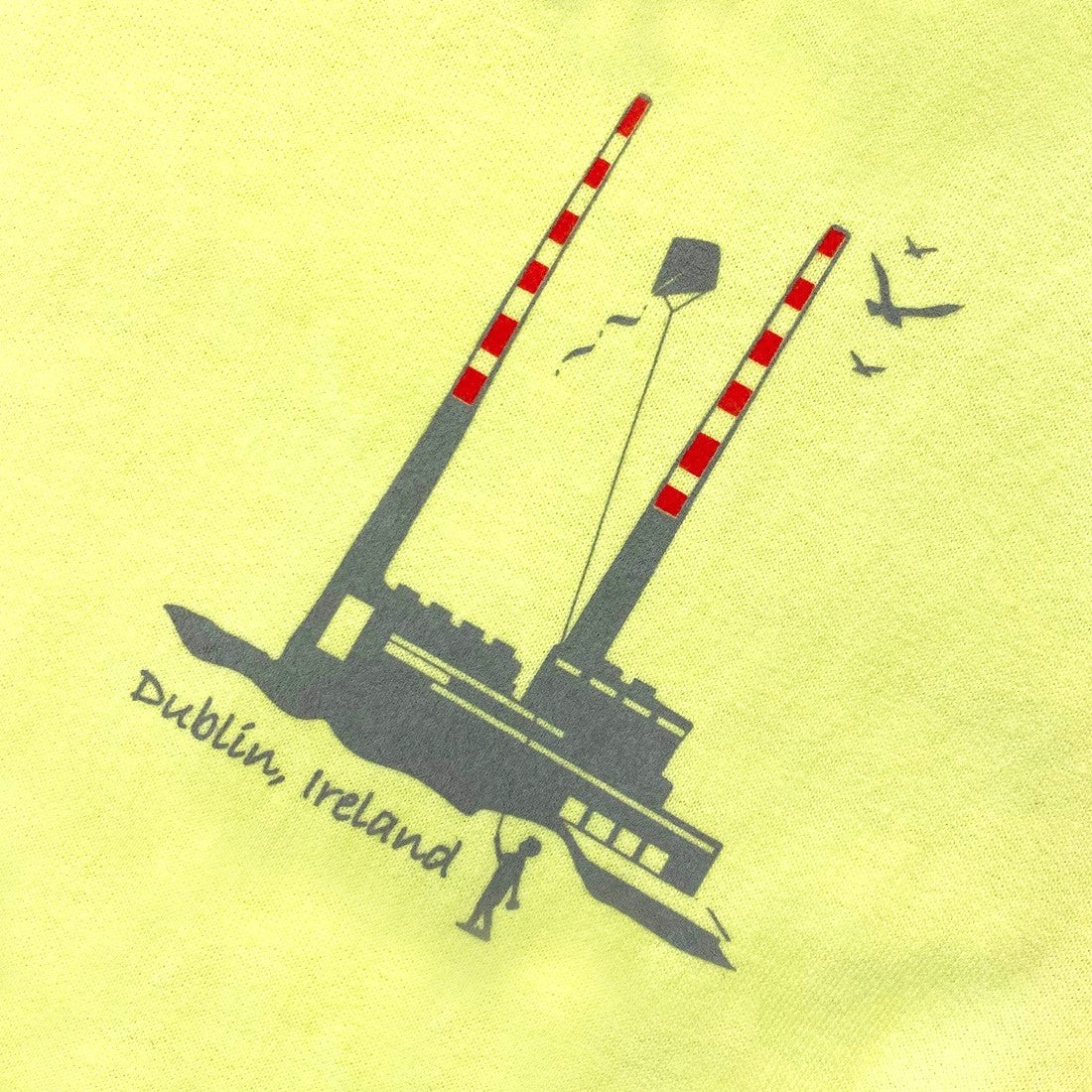 Green Island Poolbeg Sketch Kids Hoodie in Yellow
