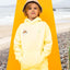 Green Island Fox Sketch Kids Hoodie in Yellow