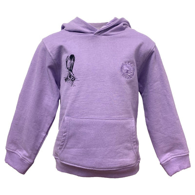 Green Island Hare Sketch Kids Hoodie in Lilac