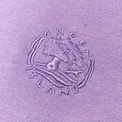 Green Island Hare Sketch Kids Hoodie in Lilac