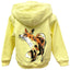 Green Island Fox Sketch Kids Hoodie in Yellow