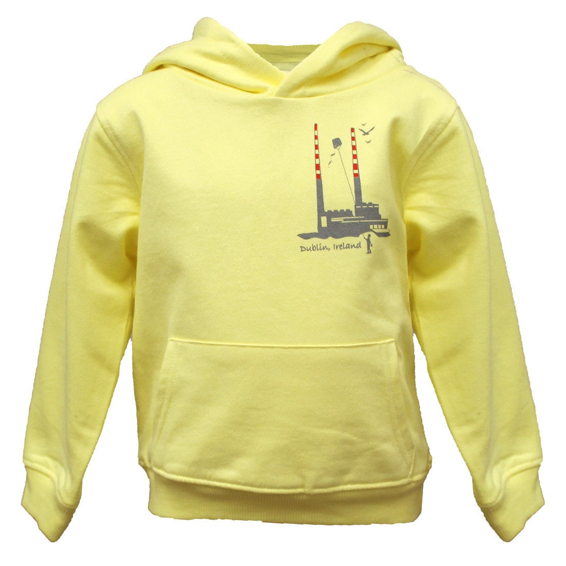 Green Island Poolbeg Sketch Kids Hoodie in Yellow