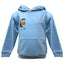 Green Island Robin Sketch Kids Hoodie in Blue