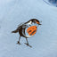 Green Island Robin Sketch Kids Hoodie in Blue