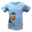 Green Island Robin Sketch Kids T in Blue