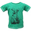 Green Island Stag Sketch Kids T in Green