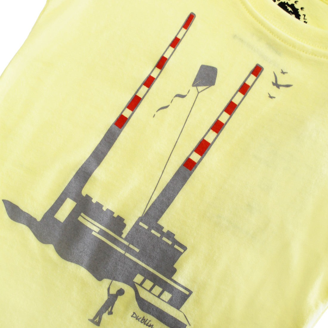 Green Island Poolbeg Sketch Kids T in Yellow