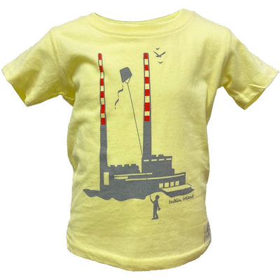 Green Island Poolbeg Sketch Kids T in Yellow