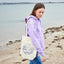 Green Island Land Sketch Tote Bag in Natural & Blue
