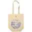 Green Island Land Sketch Tote Bag in Natural & Blue