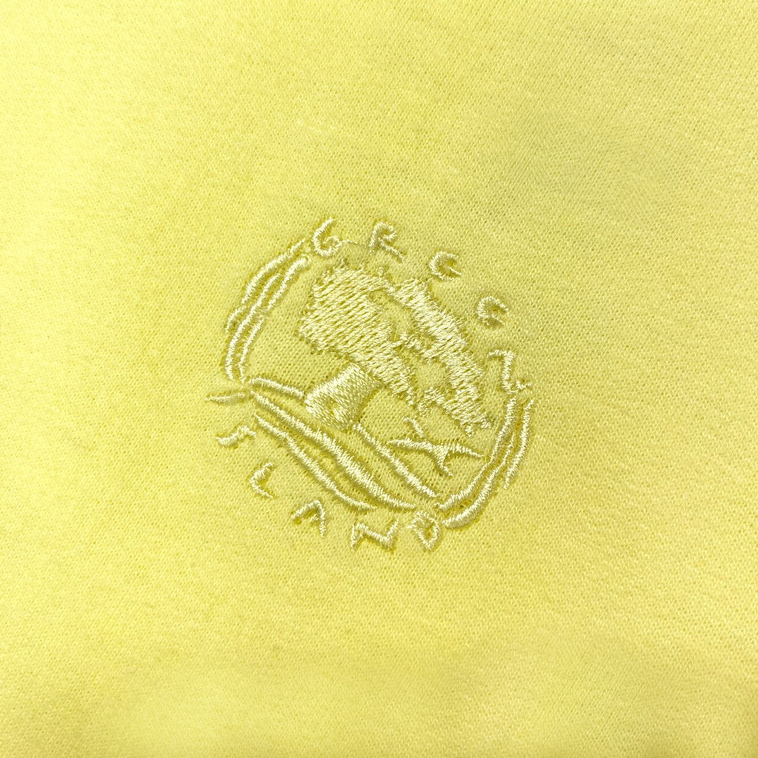 Green Island Lighthouse Sketch Cross Hoodie in Yellow