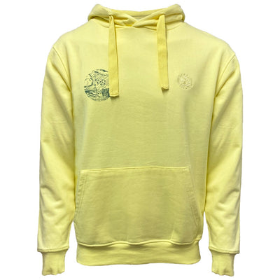 Green Island Lighthouse Sketch Cross Hoodie in Yellow