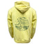 Green Island Lighthouse Sketch Cross Hoodie in Yellow