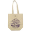 Green Island Lighthouse Sketch Tote Bag in Natural & Lilac