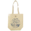 Green Island Lighthouse Sketch Tote Bag in Natural & Blue