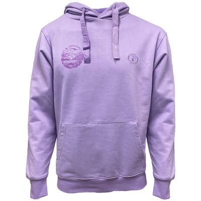 Green Island Land Sketch Cross Hoodie in Lilac