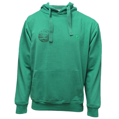 Green Island Land Sketch Cross Hoodie in Emerald