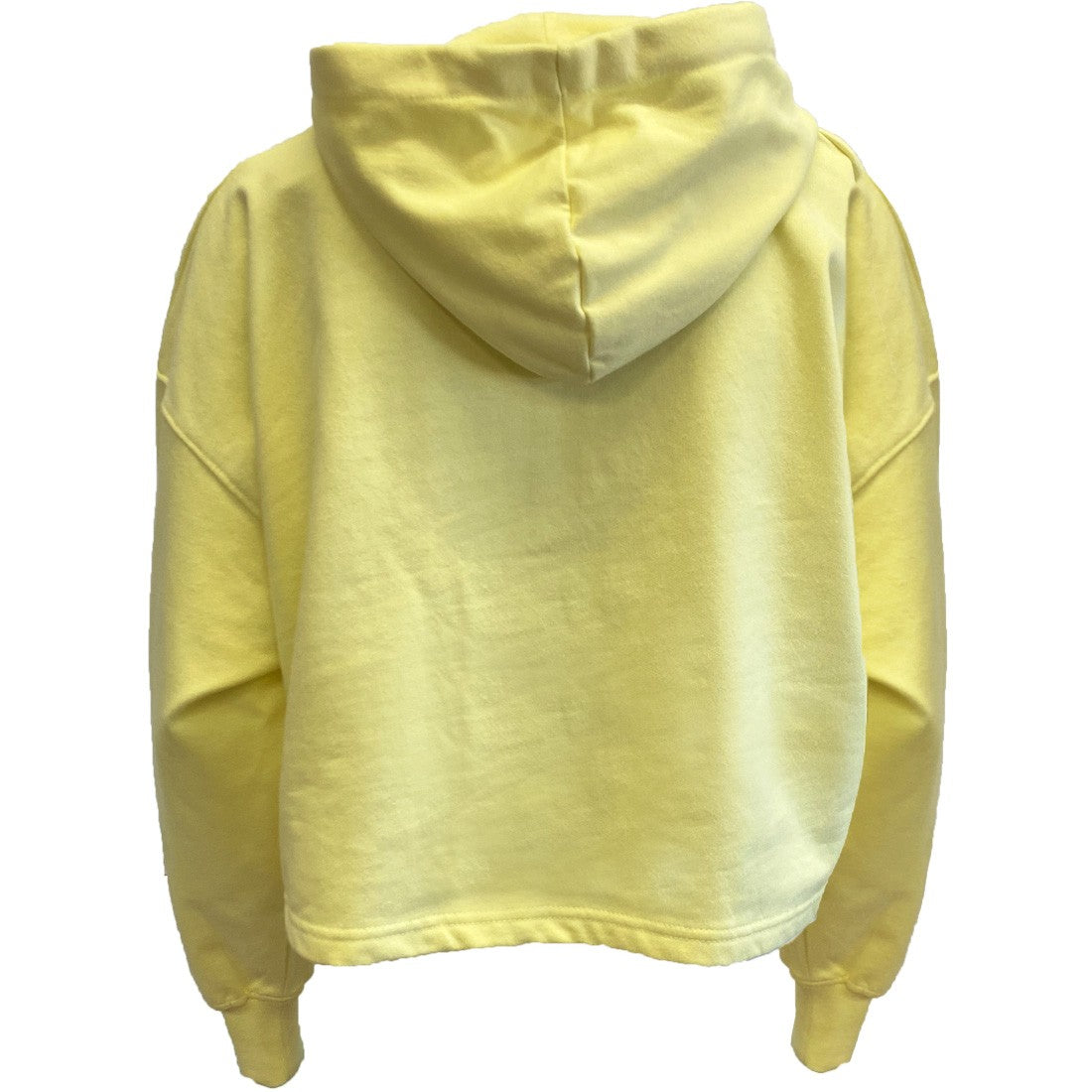 Green Island Lighthouse Sketch Cropped Ladies Hoodie in Yellow