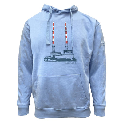 Green Island Poolbeg Sketch Cross Hoodie in Blue