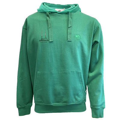 Green Island Poolbeg Sketch Cross Hoodie in Emerald