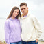 Green Island Land Sketch Cross Hoodie in Lilac