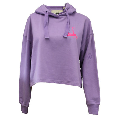 Green Island Poolbeg Sketch Cropped Ladies Hoodie in Lilac