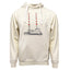 Green Island Poolbeg Sketch Cross Hoodie in Cream