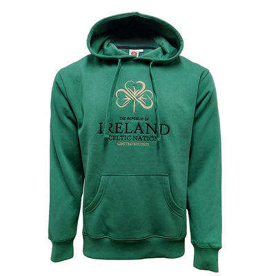 Green Shamrock Embroidered Hoodie
