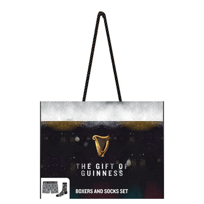 Guinnes "Gift of Guinness" Boxer & Socks Set in Grey