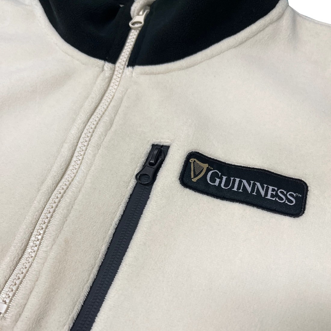 Guinness 1/4 Zip Fleece in Black & Cream