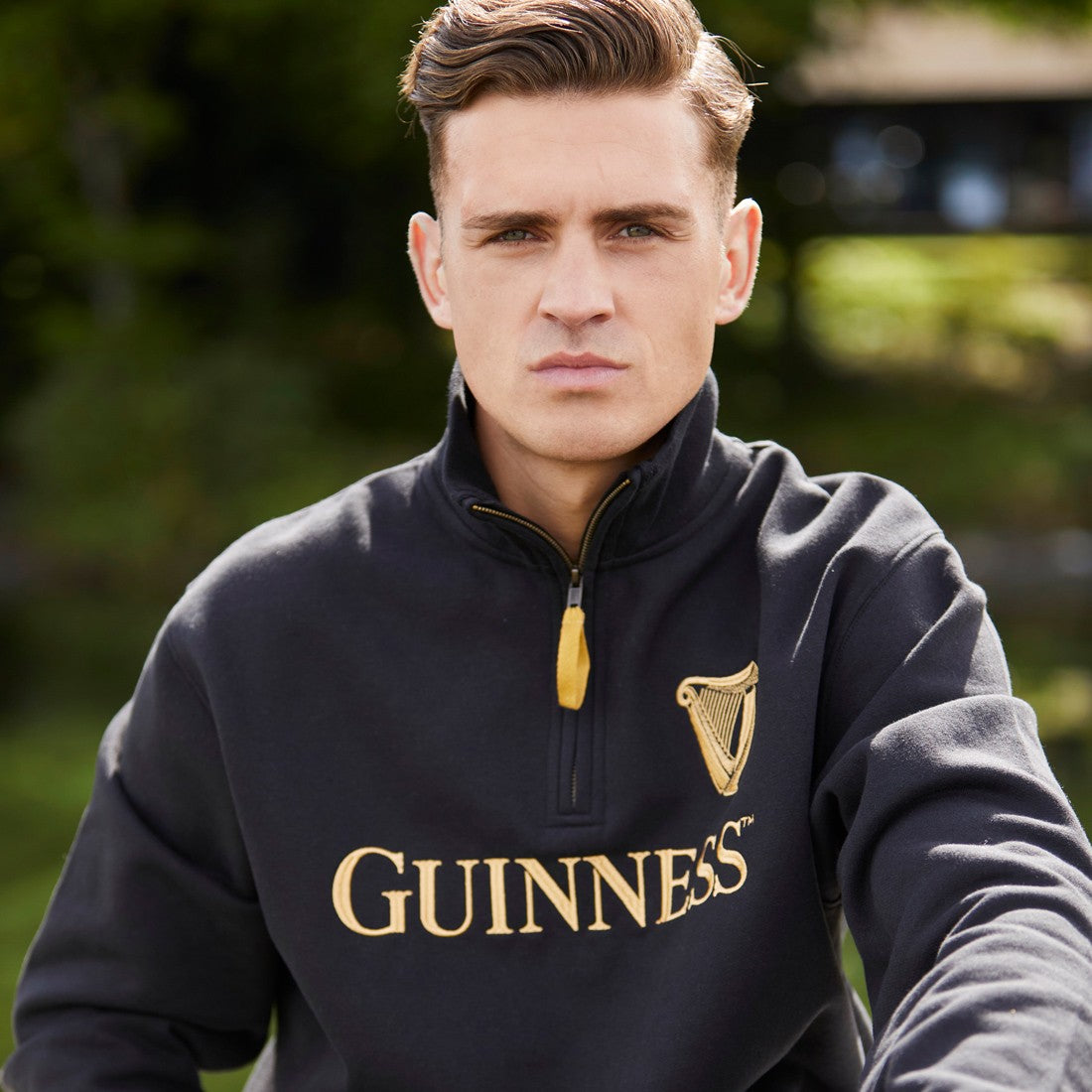Guinness 1/4 Zip Sweatshirt in Black