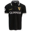 Guinness 59 White Stripe Collar Short Sleeve Polo in Black
