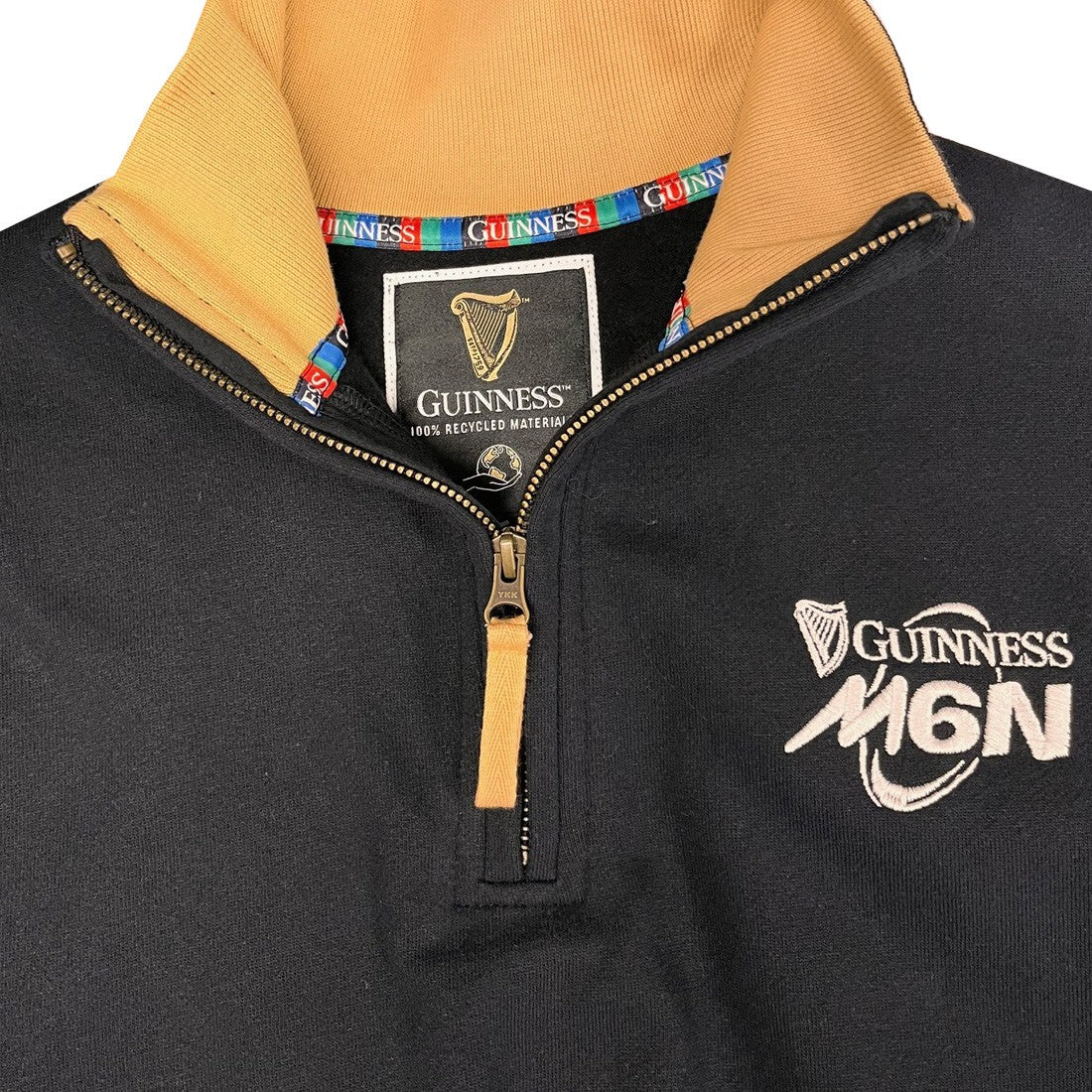 Guinness 6 Nations 1/4 Zip Sweatshirt in Black