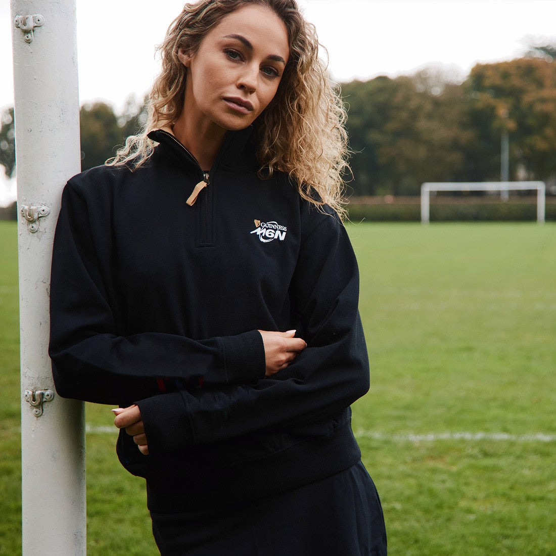 Guinness 6 Nations 1/4 Zip Sweatshirt in Black