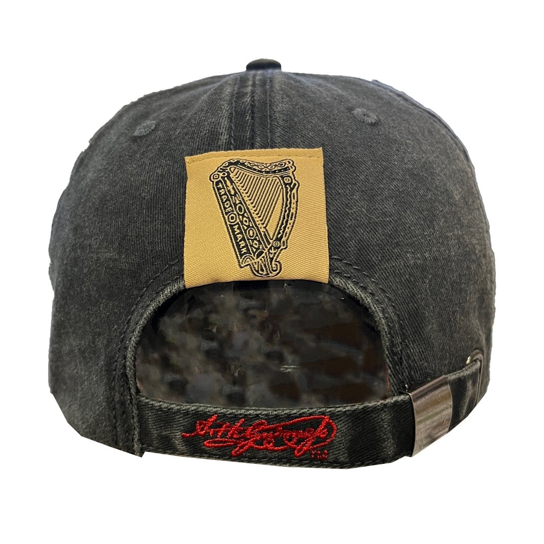 Guinness Acid Wash Badge Baseball Cap in Grey