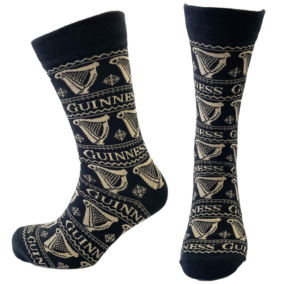 Guinness ‘All Over Harp’ Socks in Black & Gold