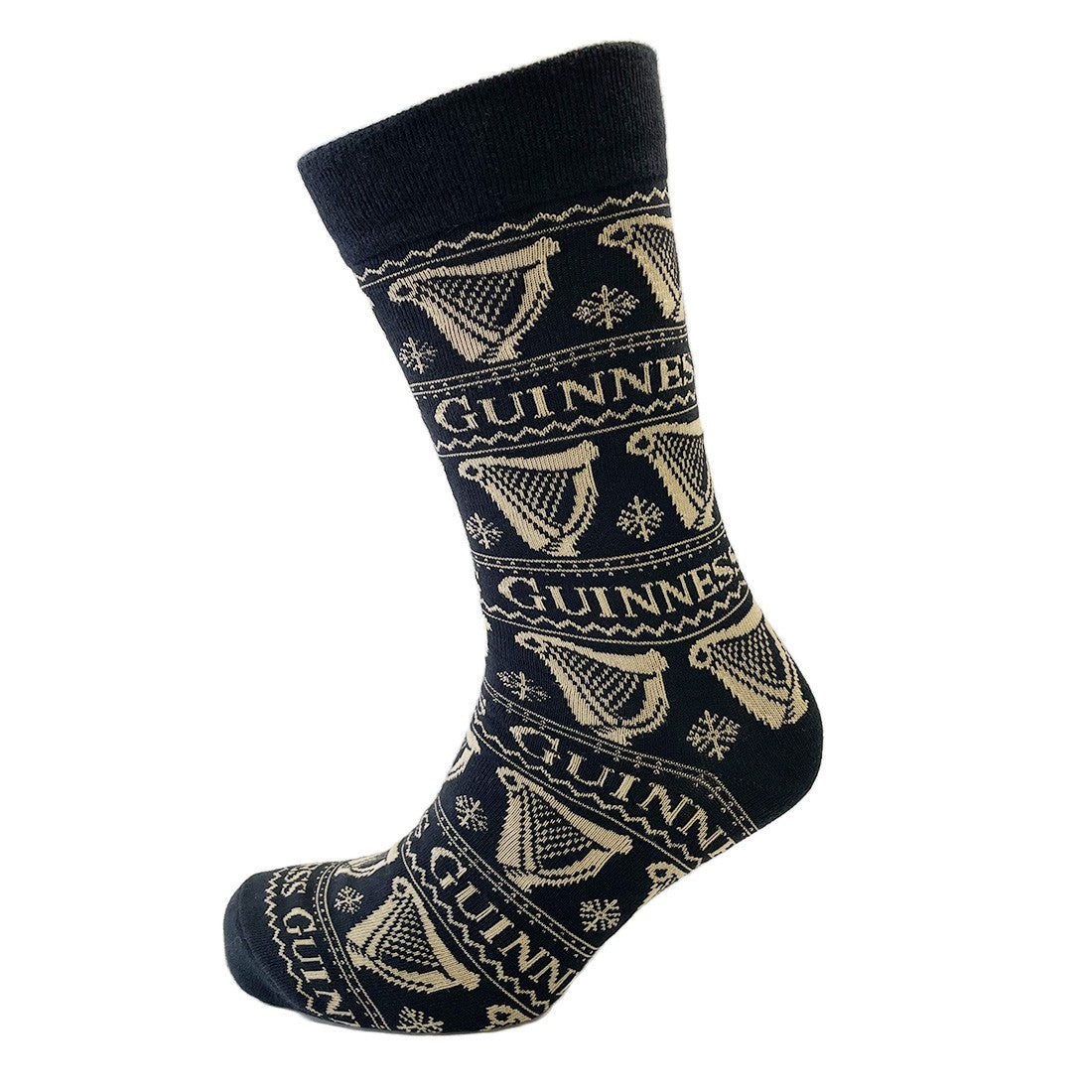 Guinness ‘All Over Harp’ Socks in Black & Gold