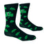 Guinness All-Over Shamrock Socks in Black & Green