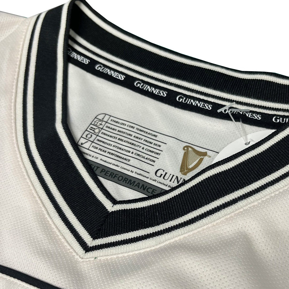 Guinness American Football Jersey in Black & Cream