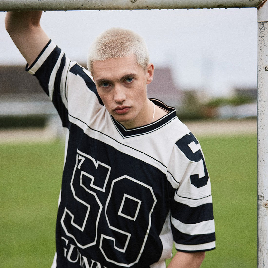 Guinness American Football Jersey in Black & Cream