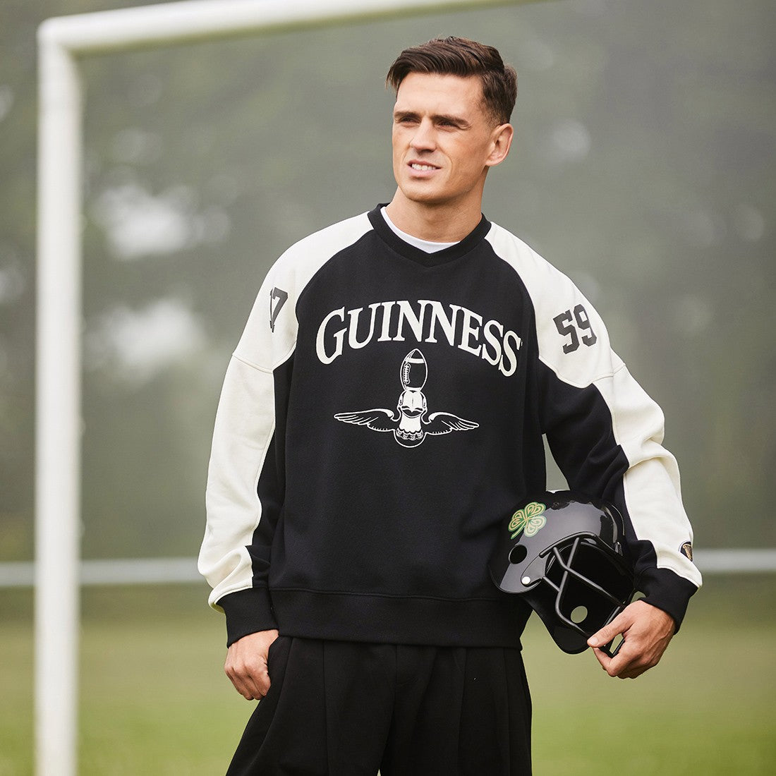Guinness American Football Toucan Sweatshirt in Black