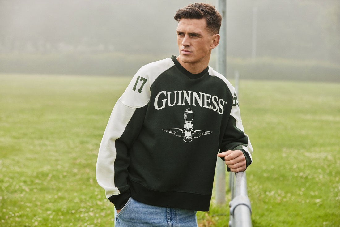 Guinness American Football Toucan Sweatshirt in Bottle Green