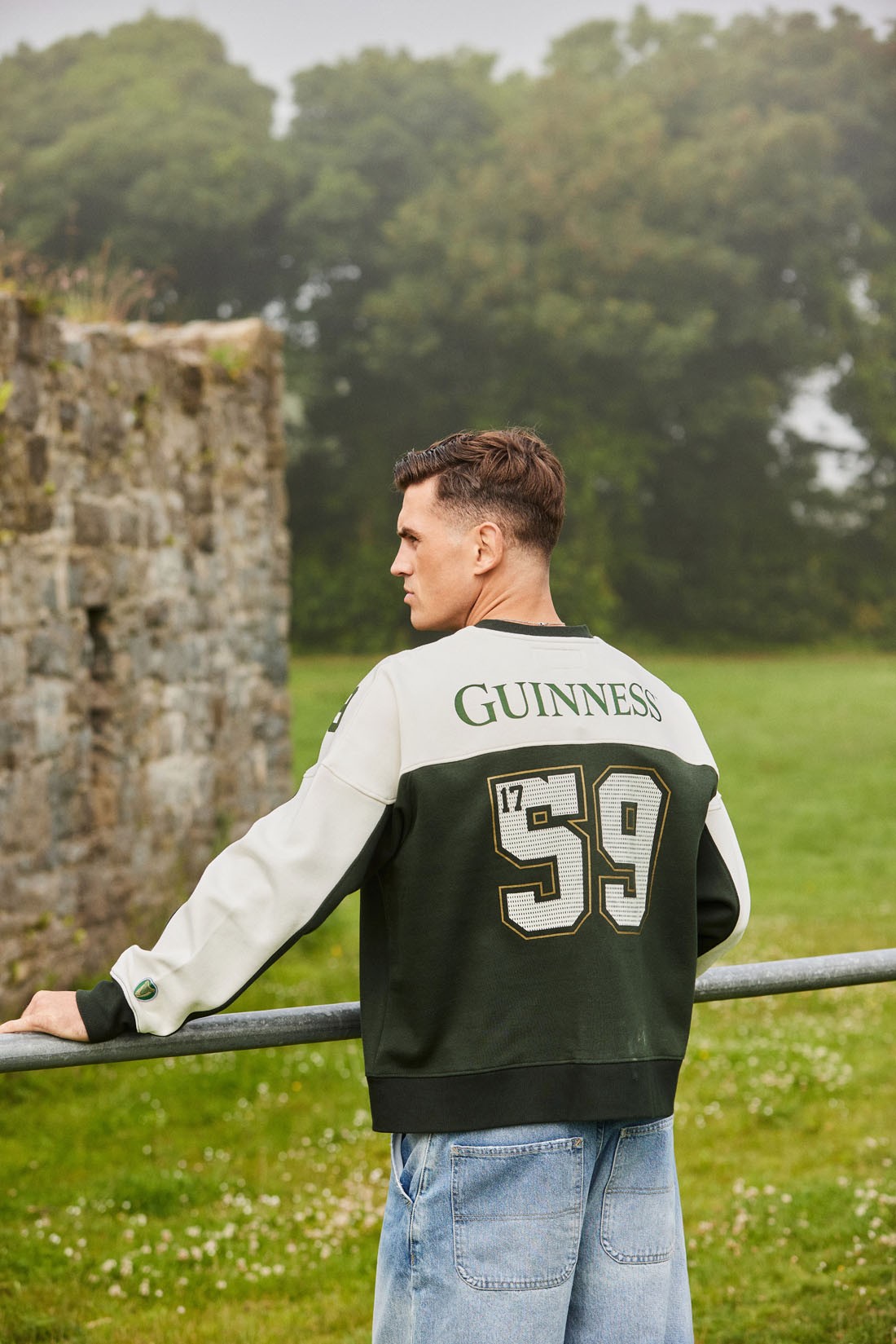 Guinness American Football Toucan Sweatshirt in Bottle Green