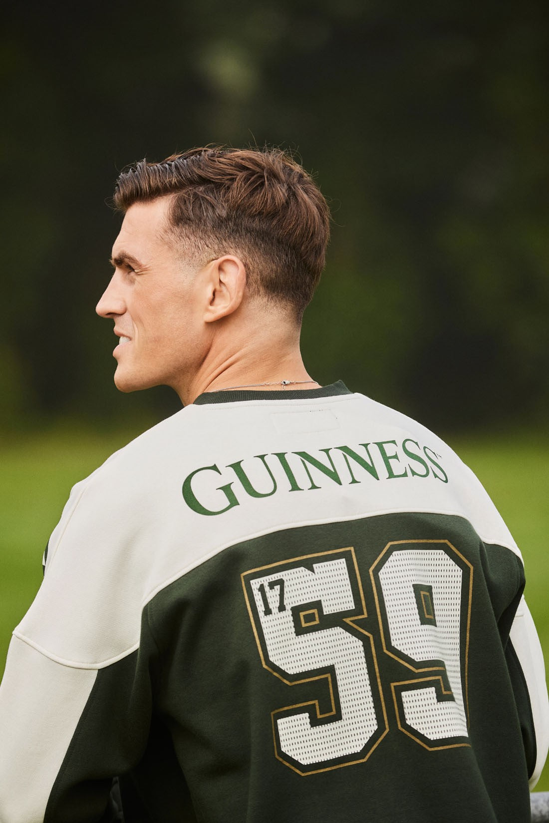 Guinness American Football Toucan Sweatshirt in Bottle Green