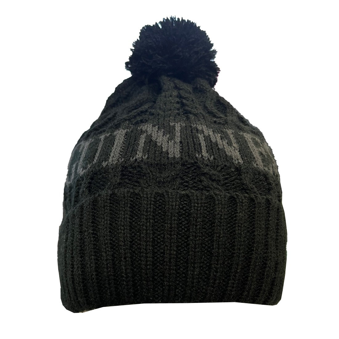 Guinness Aran Knit Bobble Hat in Black